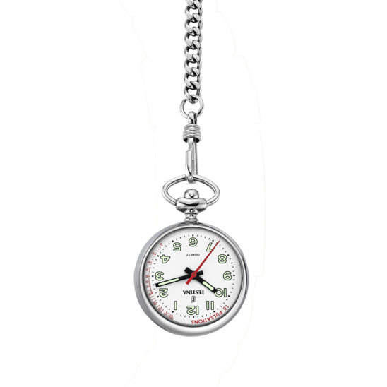 Montre à gousset femme Festina Pocket F2034/1 – cadran blanc bracelet alliage – vue de face