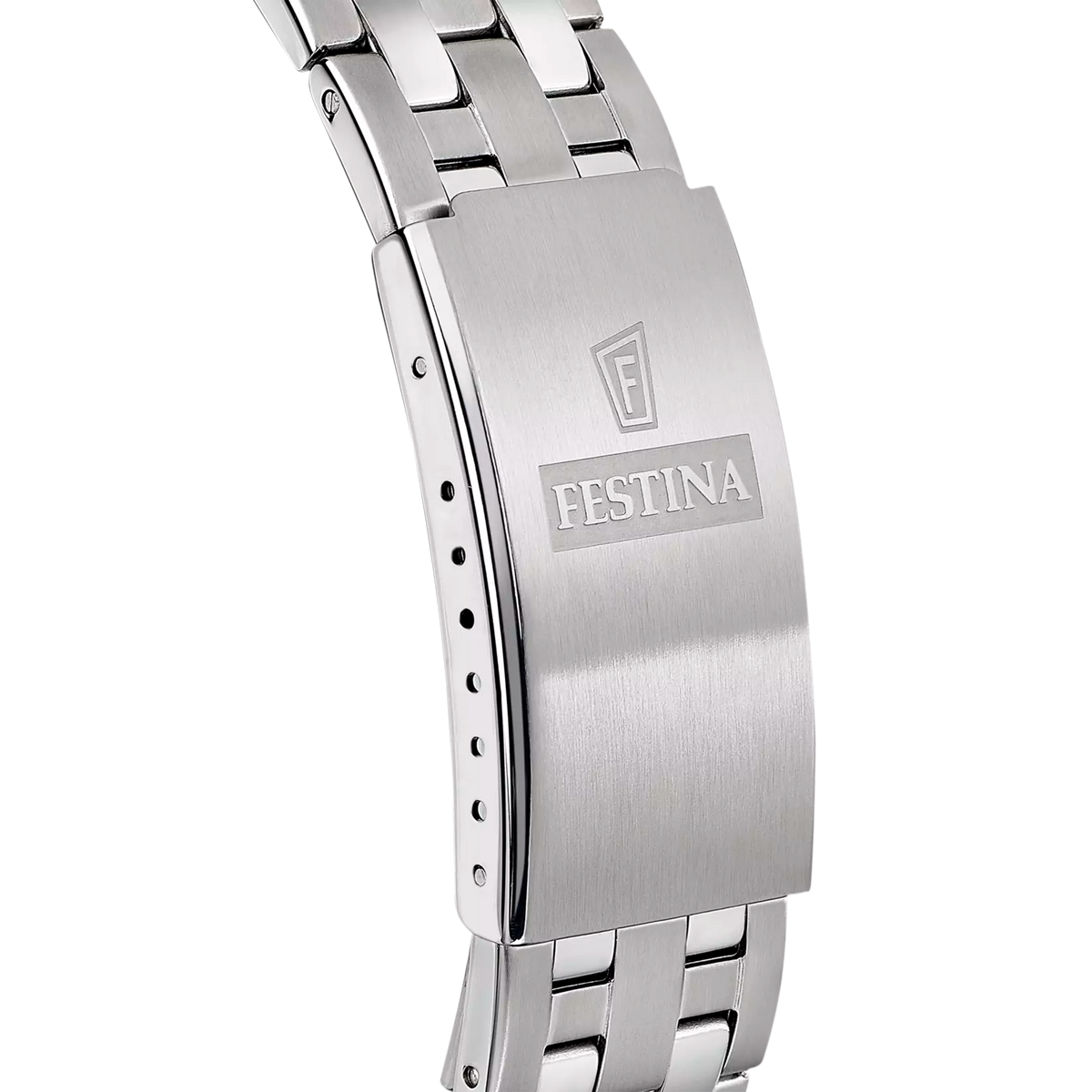 Montre homme Festina CLASSICS F20357/G – cadran grenat bracelet acier – détail du fermoir