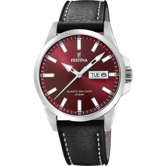 Heren horloge Festina CLASSICS F20358/G – leren band – vooraanzicht