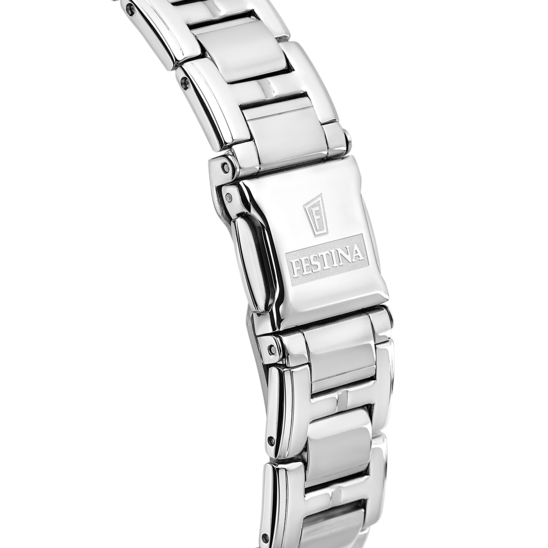 Dameshorloge Festina BOYFRIEND F20401/4 – stalen band met parelwitte wijzerplaat – achteraanzicht