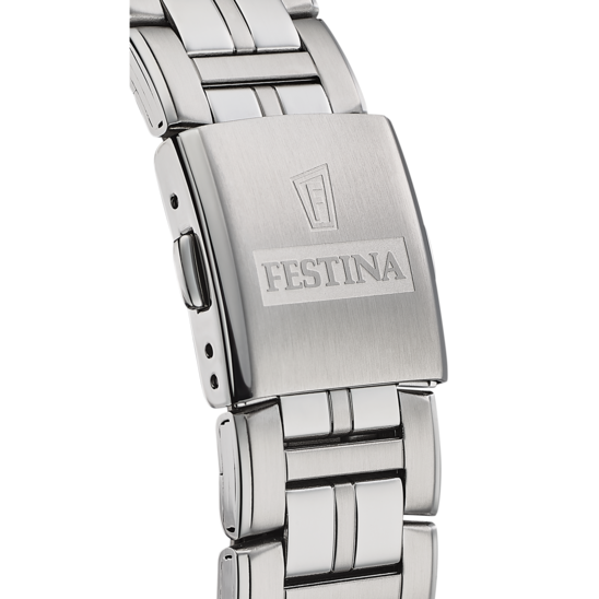 Montre homme Festina MULTIFUNCTION F20445/5 – cadran bleu marine bracelet acier – vue de dos