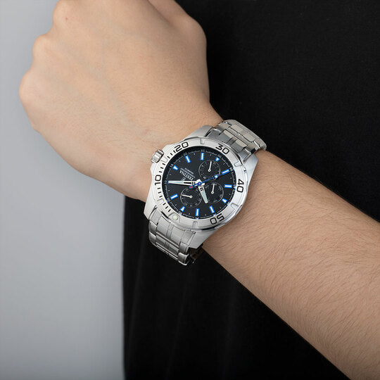 Montre homme Festina MULTIFUNCTION F20445/6 – cadran noir bracelet acier – portée