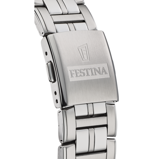 Montre homme Festina MULTIFUNCTION F20445/7 – cadran vert bracelet acier – vue de dos