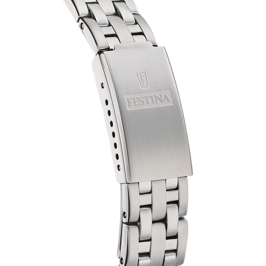 Montre femme Festina CLASSICS F20455/1 – cadran argenté bracelet acier – vue de dos