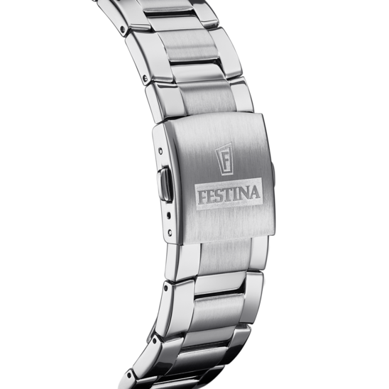Montre homme Festina TIMELESS CHRONOGRAPH F20463/4 – cadran noir bracelet acier – vue de dos