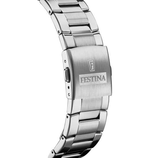 Montre homme Festina TIMELESS CHRONOGRAPH F20463/5 – cadran grenat bracelet acier – vue de dos