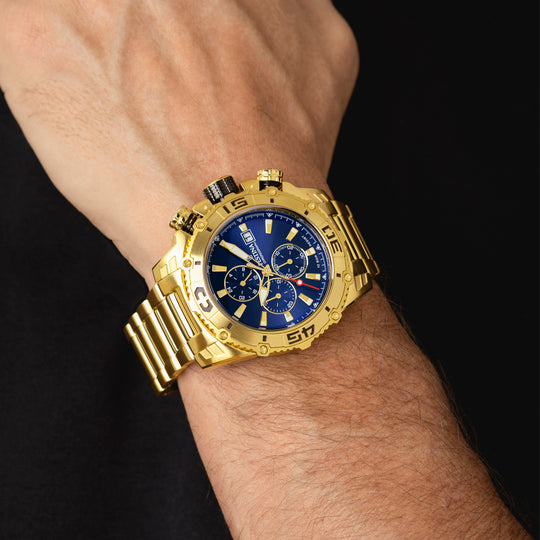 Montre homme Festina TIMELESS CHRONOGRAPH F20492/2 – cadran bleu bracelet acier – portée