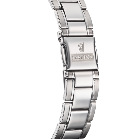 Heren horloge Festina KLASSIEKERS F20511/5 – stalen band met groene wijzerplaat – achteraanzicht