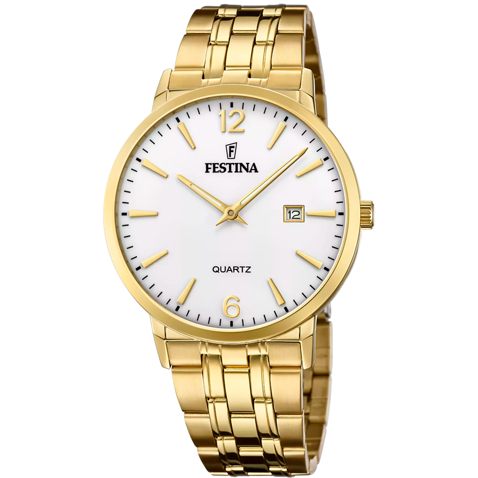 Montre homme Festina CLASSICS F20513/2 – cadran argent bracelet acier – vue de face