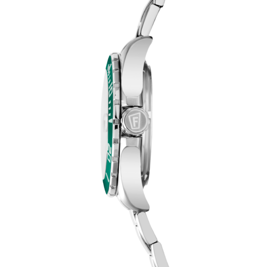 Montre homme Festina AUTOMATIC F20531/2 – cadran noir bracelet acier – vue de profil