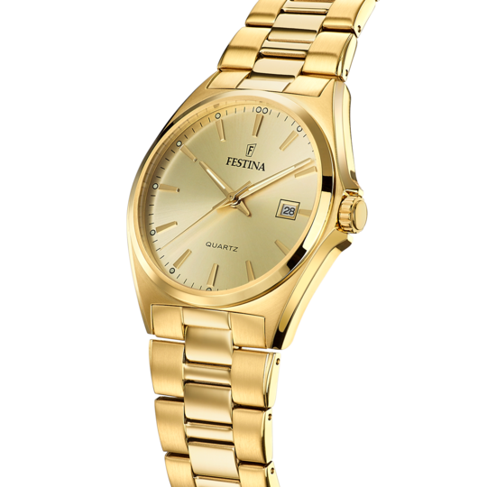 Montre homme Festina CLASSICS F20555/3 – bracelet acier – vue de profil