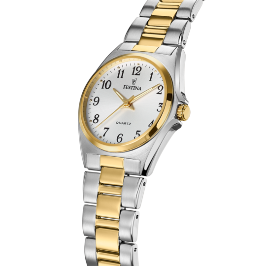 Montre femme Festina CLASSICS F20556/1 – cadran blanc bracelet acier – vue de profil