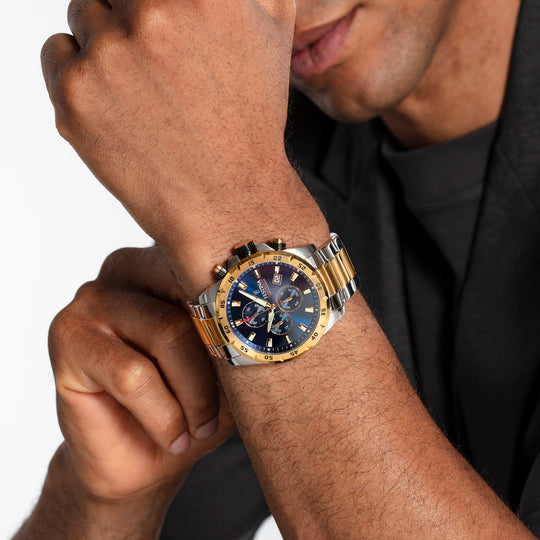 Pánské hodinky Festina TIMELESS CHRONOGRAPH F20562/2 – ocelový náramek s modrým ciferníkem – řada