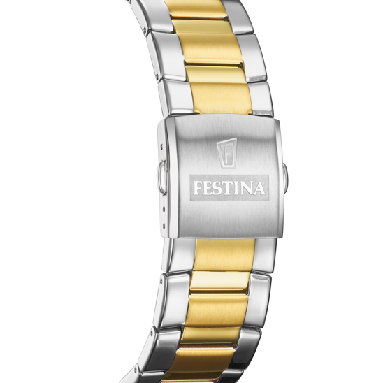 Pánské hodinky Festina TIMELESS CHRONOGRAPH F20562/4 – ocelový náramek s černým ciferníkem – pohled zezadu