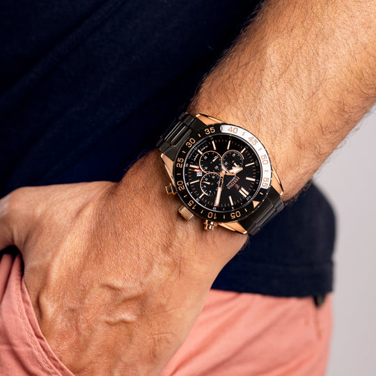 Relógio masculino Festina CERAMIC F20578/1 – pulseira em aço com mostrador preto – gama