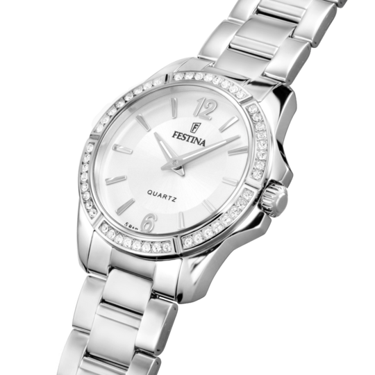 Dameshorloge Festina BOYFRIEND F20593/1 – stalen armband met zilveren wijzerplaat – profielweergave