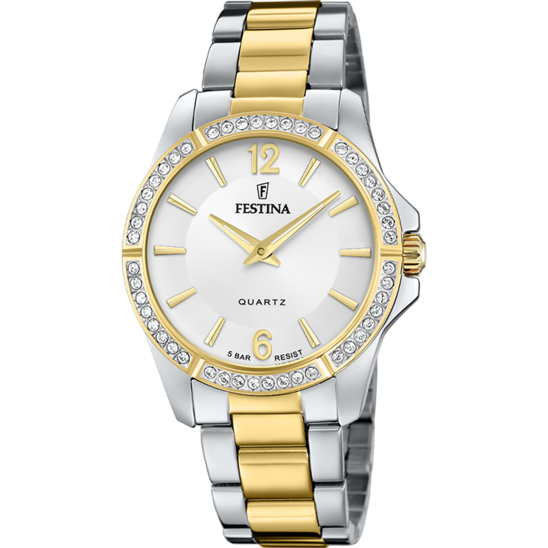 Damklocka Festina BOYFRIEND F20594/1 – silver urtavla stålarmband – framifrån