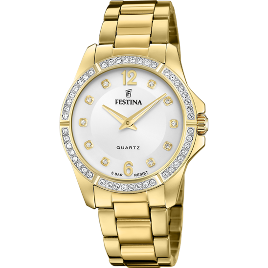 Damklocka Festina BOYFRIEND F20596/1 – silver urtavla stålarmband – framifrån