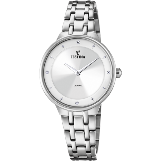 Damklocka Festina MADEMOISELLE F20600/1 – silver urtavla stålarmband – framifrån