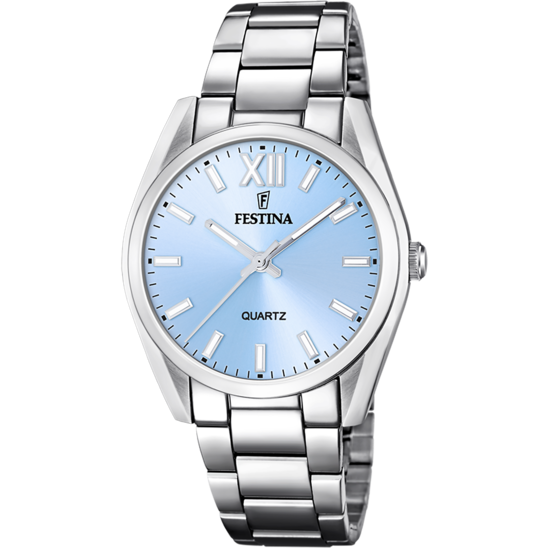 Montre mixte Festina BOYFRIEND F20622/3 – cadran bleu bracelet acier – vue de face