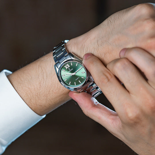 Montre mixte Festina BOYFRIEND F20622/4 – cadran vert bracelet acier – portée