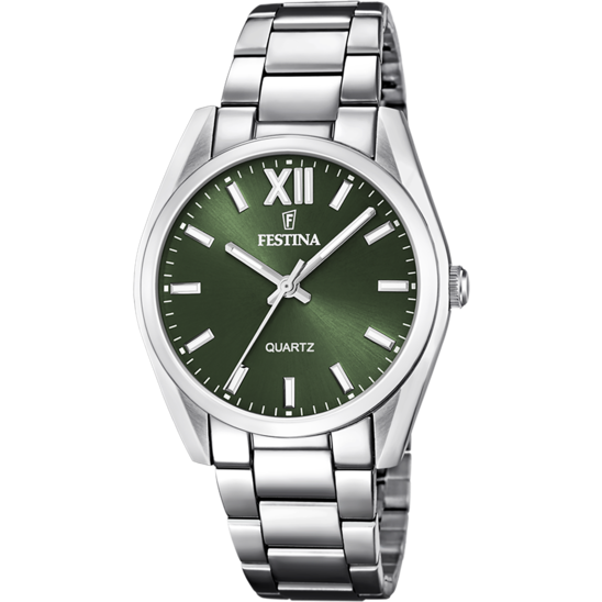 Montre mixte Festina BOYFRIEND F20622/4 – cadran vert bracelet acier – vue de face