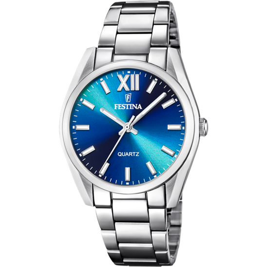 Montre mixte Festina BOYFRIEND F20622/I – cadran bleu bracelet acier – vue de face