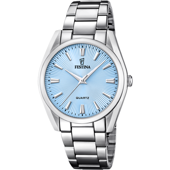 Montre mixte Festina BOYFRIEND F20622/P – cadran bleu bracelet acier – vue de face