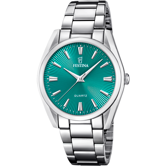 Montre mixte Festina BOYFRIEND F20622/Q – cadran vert bracelet acier – vue de face