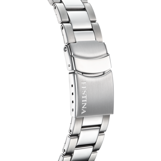 Montre homme Festina MULTIFUNCTION F20623/9 – cadran grenat bracelet acier – vue de dos