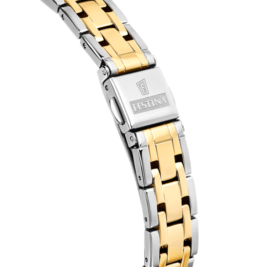 Montre femme Festina MADEMOISELLE F20625/1 – cadran blanc bracelet acier – vue de dos
