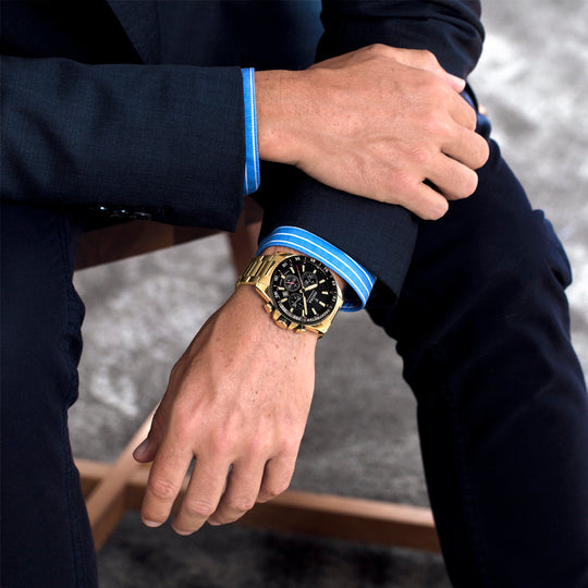 Montre homme Festina TIMELESS CHRONOGRAPH F20634/5 – cadran noir bracelet acier – portée