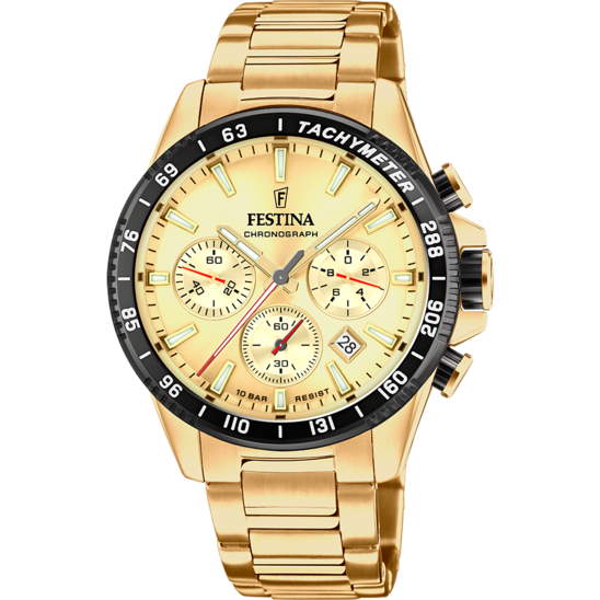Montre homme Festina TIMELESS CHRONOGRAPH F20634/6 – bracelet acier – vue de face