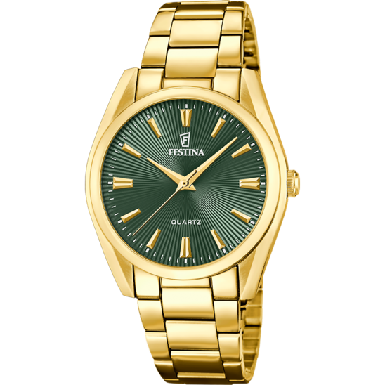 Dameshorloge Festina BOYFRIEND F20640/B – stalen band met donkergroene wijzerplaat – vooraanzicht
