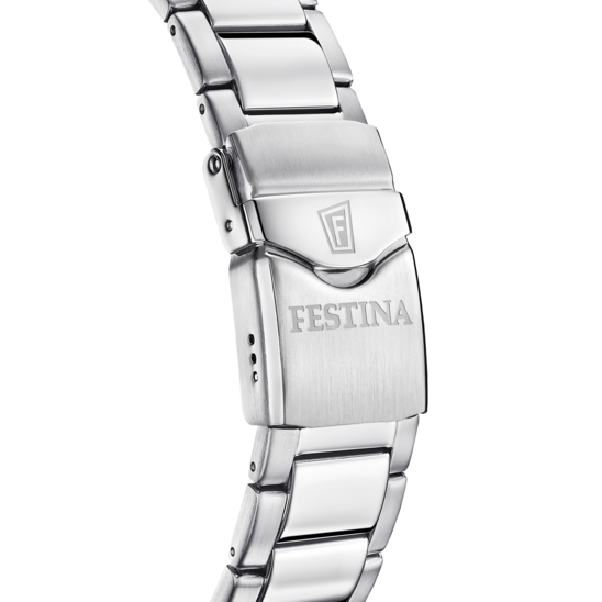 Herrklocka Festina ORIGINALEN F20665/3 – svart stålarmband – bakifrån