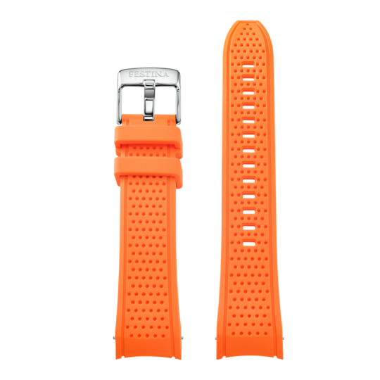 Montre homme Festina THE ORIGINALS F20665/5 – cadran orange bracelet acier – vue de profil