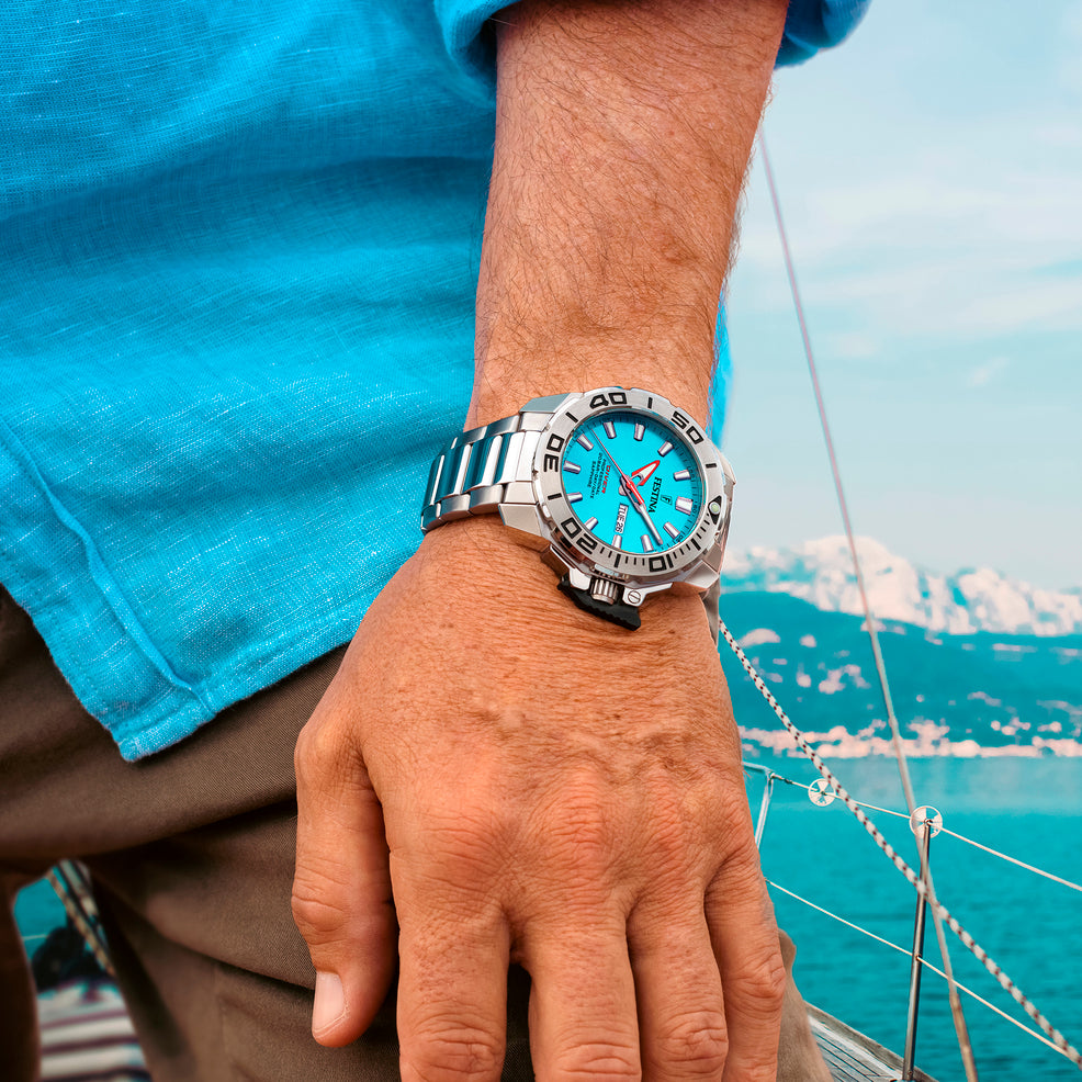 Herrklocka Festina ORIGINALEN F20665/6 – blått stålarmband – serie