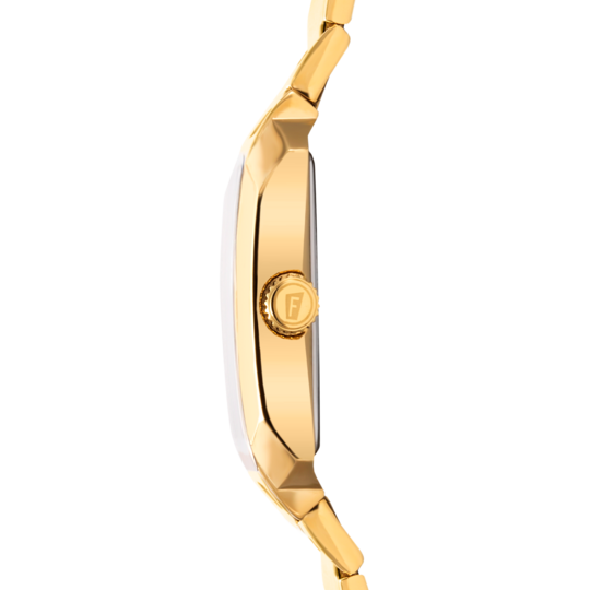 Herrklocka Festina ON THE SQUARE F20678/1 – vit urtavla stålarmband – profilvy