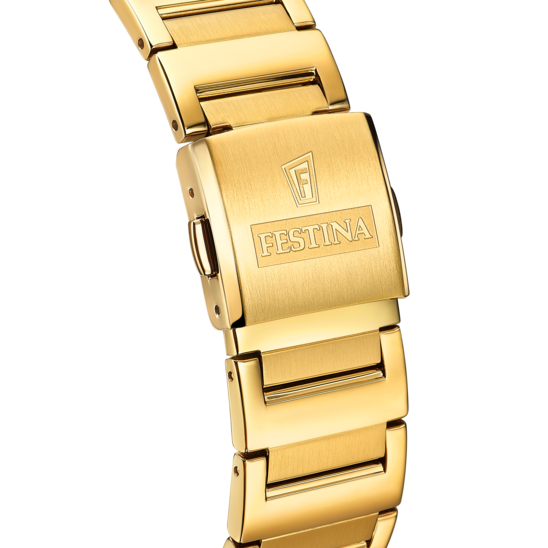 Herrklocka Festina ON THE SQUARE F20678/2 – silver urtavla stålarmband – bakifrån