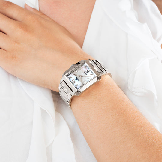 Damklocka Festina ON THE SQUARE F20679/2 – armband av pärlemorskiva i stål – sortiment