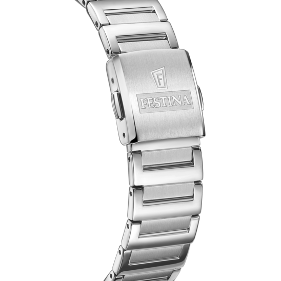 Damklocka Festina ON THE SQUARE F20679/2 – armband av pärlemorskiva i stål – bakifrån