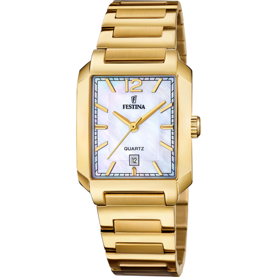 Damklocka Festina ON THE SQUARE F20680/2 – silver urtavla stålarmband – framifrån