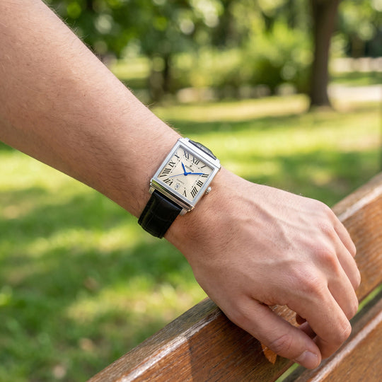 Herreklokke Festina ON THE SQUARE F20681/8 – gullskinnrem – serie