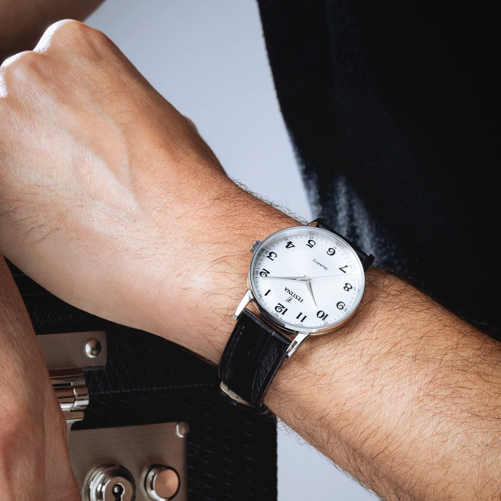 Montre homme Festina CLASSICS F20690/1 – cadran argent bracelet cuir – vue 2