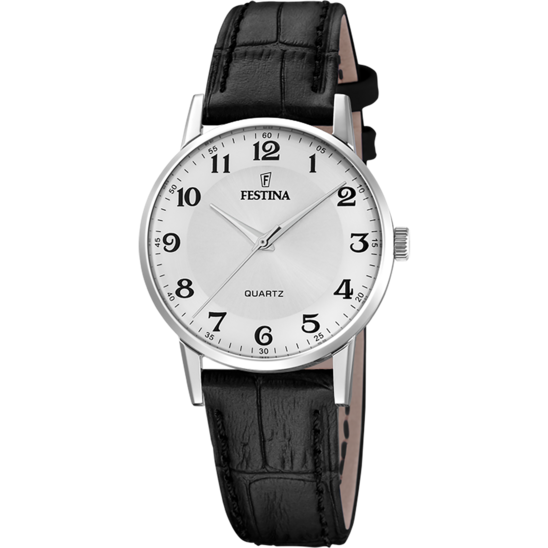 Montre femme Festina CLASSICS F20691/1 – cadran gris bracelet cuir – vue de face