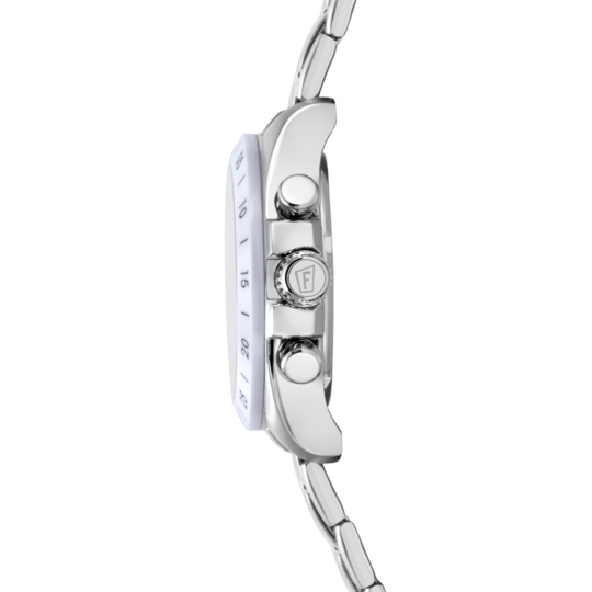 Montre mixte Festina CERAMIC F20693/1 – cadran blanc bracelet acier – vue de profil