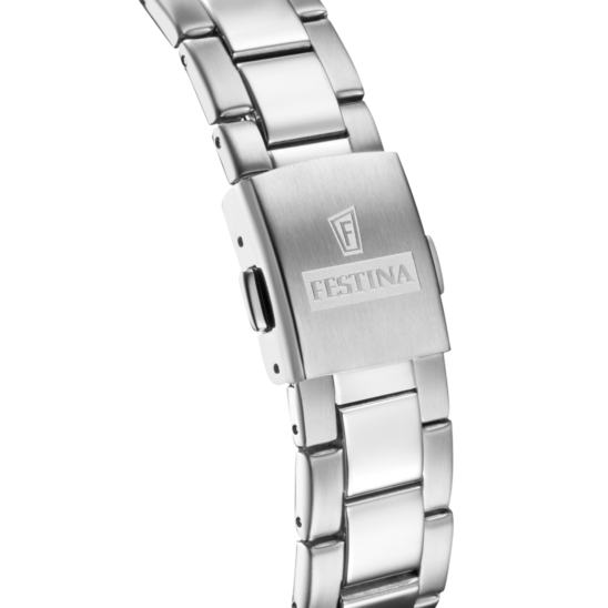 Montre mixte Festina CERAMIC F20693/1 – cadran blanc bracelet acier – vue de dos