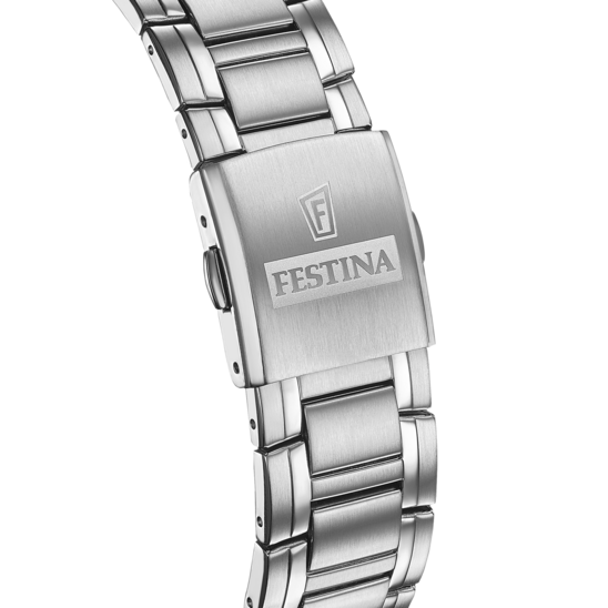 Montre homme Festina TIMELESS CHRONOGRAPH F20704/5 – cadran vert bracelet acier – vue de dos