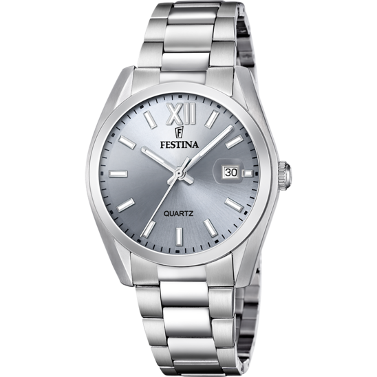 Montre homme Festina CLASSICS F20707/1 – cadran gris bracelet acier – vue de face