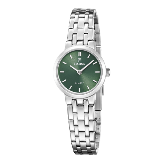 Montre femme Festina MADEMOISELLE F20746/5 – cadran vert bracelet acier – vue de face